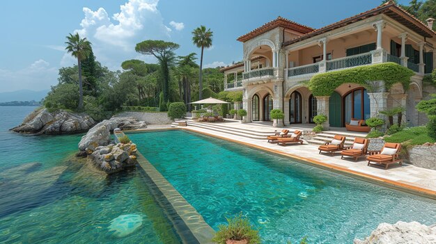 Waterfront villa graphic